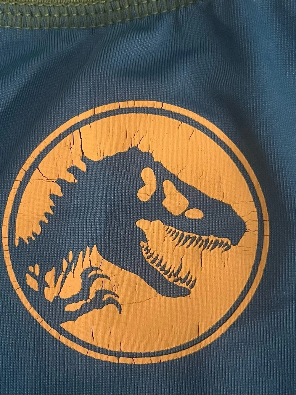 🦖Jurassic World T-Rex Short Sleeve Rash Guard | Boys M 8/10 | Universal Studios